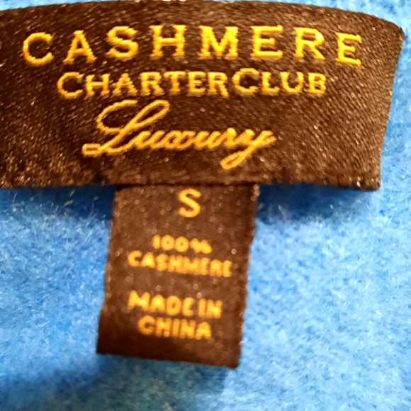 Charter Club Sweater Womans Small Blue Cashmere Luxury Business Casual Classic - Picture 6 of 7